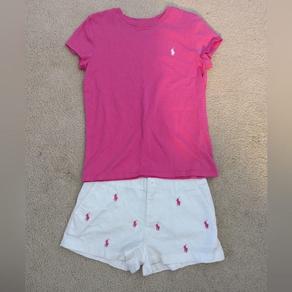 Girls Polo Ralph Lauren Tee & Shorts Set - Picture 1 of 6